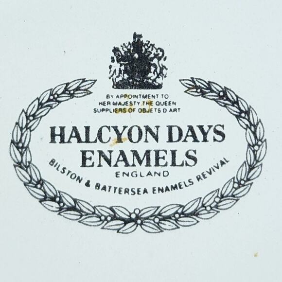 Charming Halcyon Days With Our Love Trinket Box - Floral Enamel Jewelry Keepsake - Picture 9 of 10